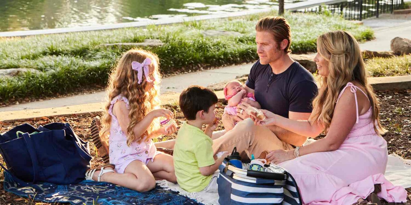 Breast cancer survivor Susan VanNess and her family