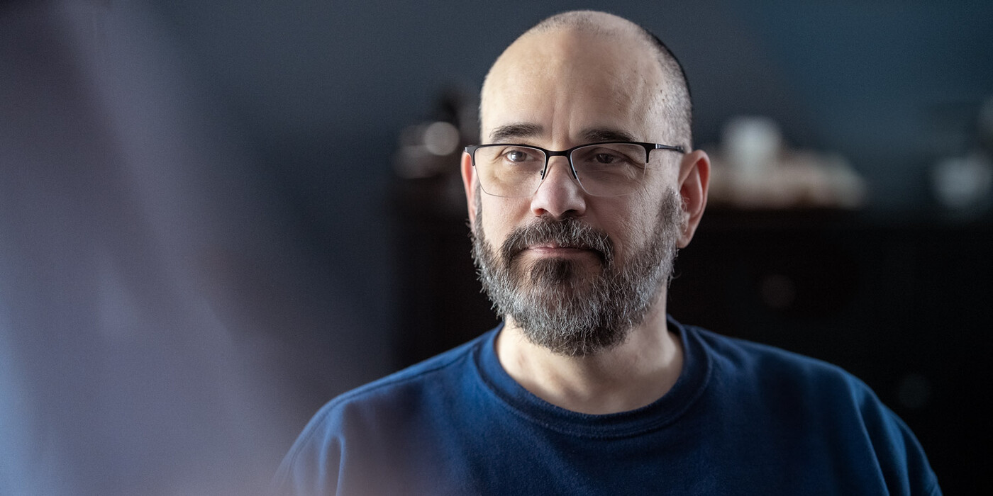 James Golden in his home in Durham, NC.