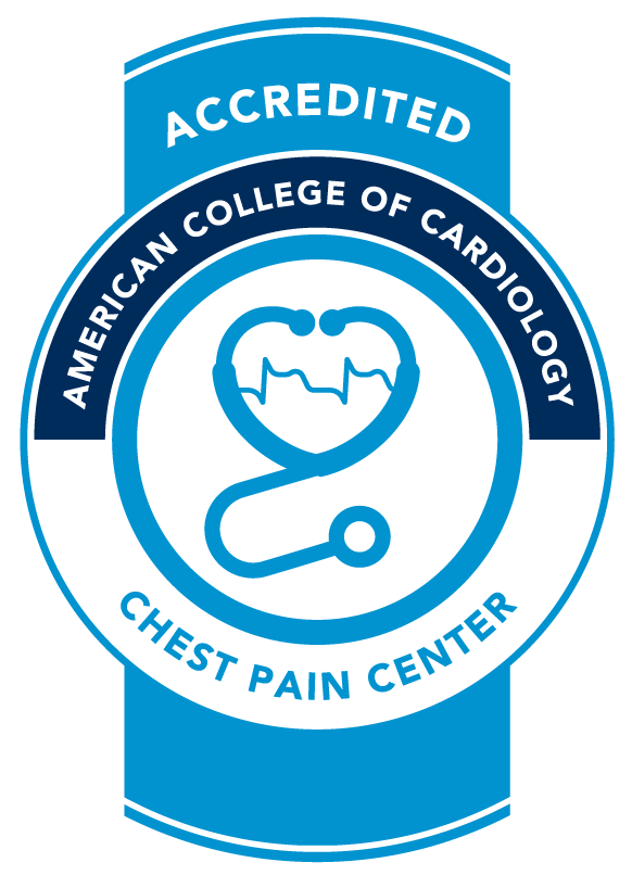 Seal indicating ACC Accredited Chest Pain Center