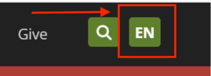 how to toggle to spanish version on website
