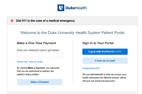 Duke Health Lake Norman Hospital Athena Health